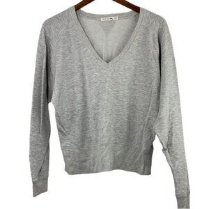 Rag & Bone Jean V- Neck Long Sleeve Sweater - Gray, Modal/Cotton Blend, Sz Small
